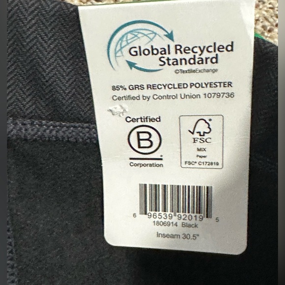 🖤Mondetta Fleece-Lined Straight Leg Pants Black Herringbone with side Pockets🖤 - Picture 11 of 16